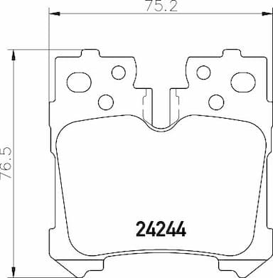 Bremžu uzliku kompl., Disku bremzes HELLA 8DB 355 006-651 1