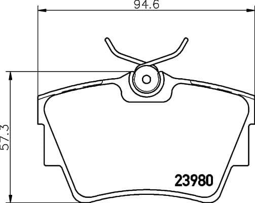 Bremžu uzliku kompl., Disku bremzes HELLA 8DB 355 010-761 1