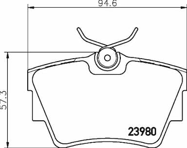 Bremžu uzliku kompl., Disku bremzes HELLA 8DB 355 010-761 1