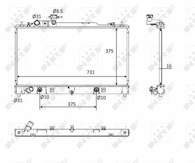 Radiators, Motora dzesēšanas sistēma NRF 58561 1