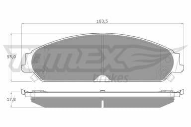 Bremžu uzliku kompl., Disku bremzes TOMEX Brakes TX 19-20 1