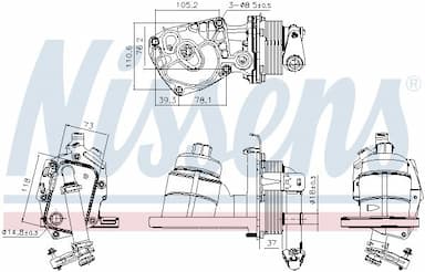 Eļļas radiators, Motoreļļa NISSENS 91325 5