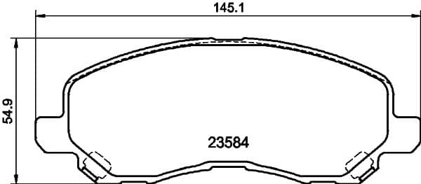 Bremžu uzliku kompl., Disku bremzes HELLA 8DB 355 009-671 1