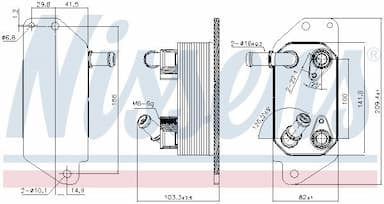 Eļļas radiators, Automātiskā pārnesumkārba NISSENS 91115 6