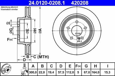 Bremžu diski ATE 24.0120-0208.1 1