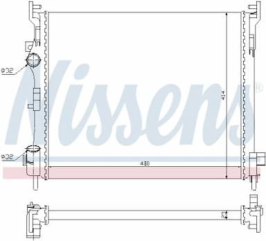 Radiators, Motora dzesēšanas sistēma NISSENS 67246 5