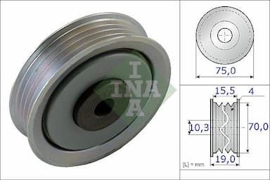 Spriegotājrullītis, Ķīļrievu siksna INA 531 0845 10 1