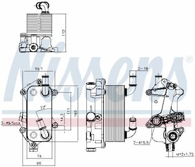 Eļļas radiators, Motoreļļa NISSENS 91182 5