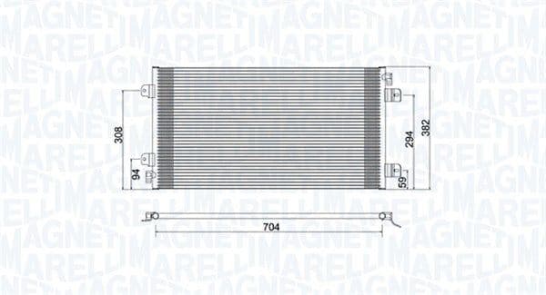 Kondensators, Gaisa kond. sistēma MAGNETI MARELLI 350203941000 1