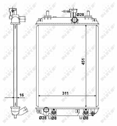 Radiators, Motora dzesēšanas sistēma NRF 58494 4