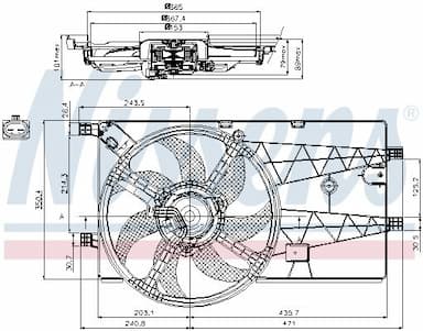 Ventilators, Motora dzesēšanas sistēma NISSENS 85693 7