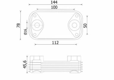 Eļļas radiators, Motoreļļa MAHLE CLC 320 000S 1