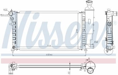 Radiators, Motora dzesēšanas sistēma NISSENS 63537A 5