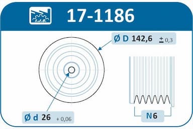 Piedziņas skriemelis, Kloķvārpsta IJS GROUP 17-1186 2