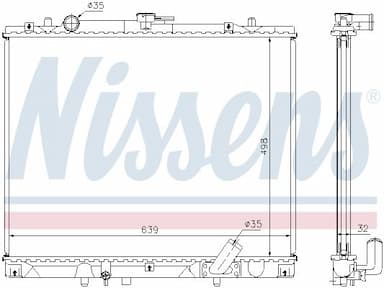 Radiators, Motora dzesēšanas sistēma NISSENS 62895A 6