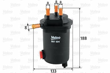 Degvielas filtrs VALEO 587504 1