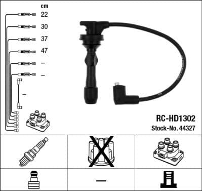 Augstsprieguma vadu komplekts NGK 44327 1