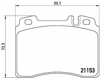 Bremžu uzliku kompl., Disku bremzes BREMBO P 50 022 1