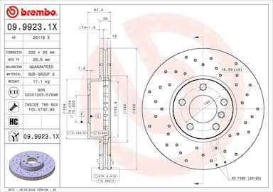 Bremžu diski BREMBO 09.9923.1X 1