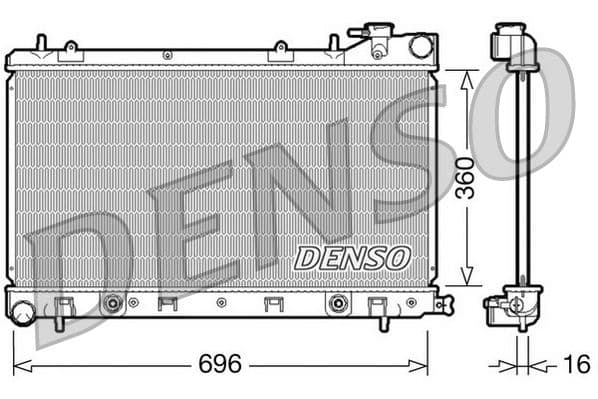 Radiators, Motora dzesēšanas sistēma DENSO DRM36002 1