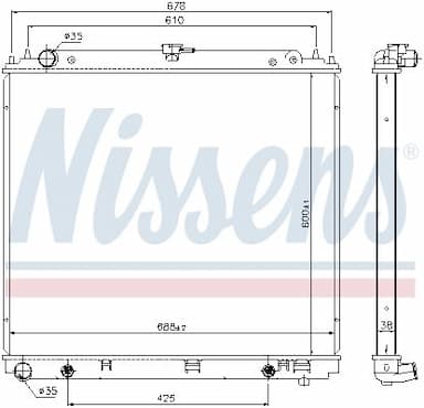 Radiators, Motora dzesēšanas sistēma NISSENS 68717 6