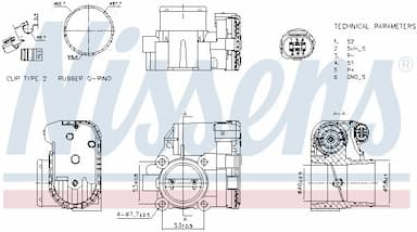 Droseļvārsta pievada stiprinājums NISSENS 955093 7