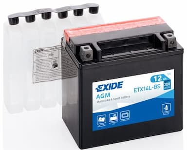 Startera akumulatoru baterija EXIDE ETX14L-BS 1