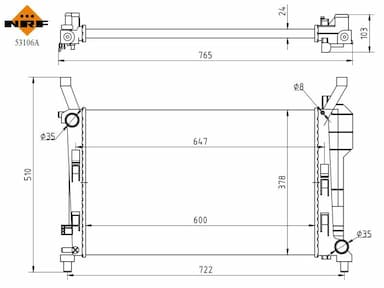 Radiators, Motora dzesēšanas sistēma NRF 53106A 5