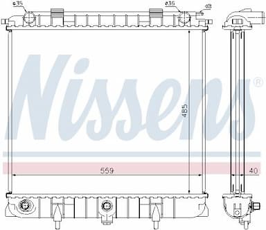 Radiators, Motora dzesēšanas sistēma NISSENS 64309 5