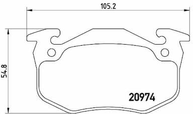 Bremžu uzliku kompl., Disku bremzes BREMBO P 61 032 1