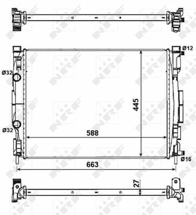 Radiators, Motora dzesēšanas sistēma NRF 58329 4