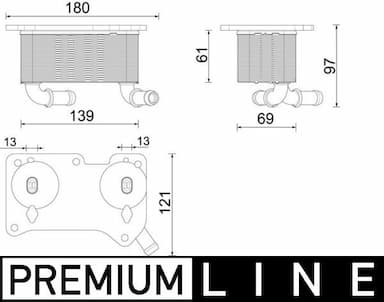 Eļļas radiators, Motoreļļa MAHLE CLC 294 000P 1