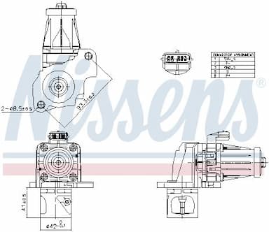 Izpl. gāzu recirkulācijas vārsts NISSENS 98405 1