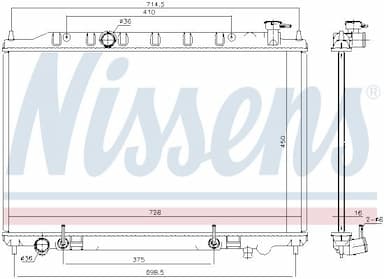 Radiators, Motora dzesēšanas sistēma NISSENS 68808 5