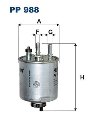 Degvielas filtrs FILTRON PP 988 1