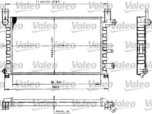 Radiators, Motora dzesēšanas sistēma VALEO 730483 1