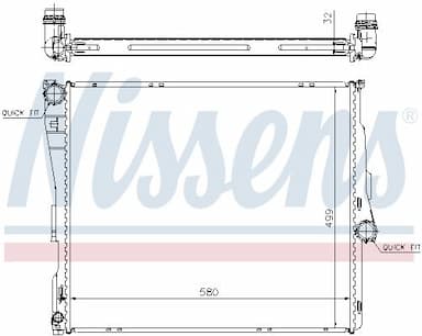 Radiators, Motora dzesēšanas sistēma NISSENS 60803A 6