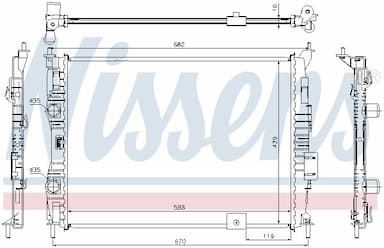 Radiators, Motora dzesēšanas sistēma NISSENS 67364 5