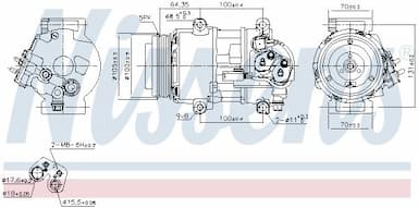 Kompresors, Gaisa kond. sistēma NISSENS 89089 5
