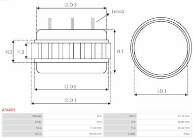 Stators, ģenerators AS-PL AS6009 2