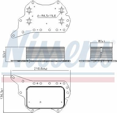 Eļļas radiators, Motoreļļa NISSENS 90920 6