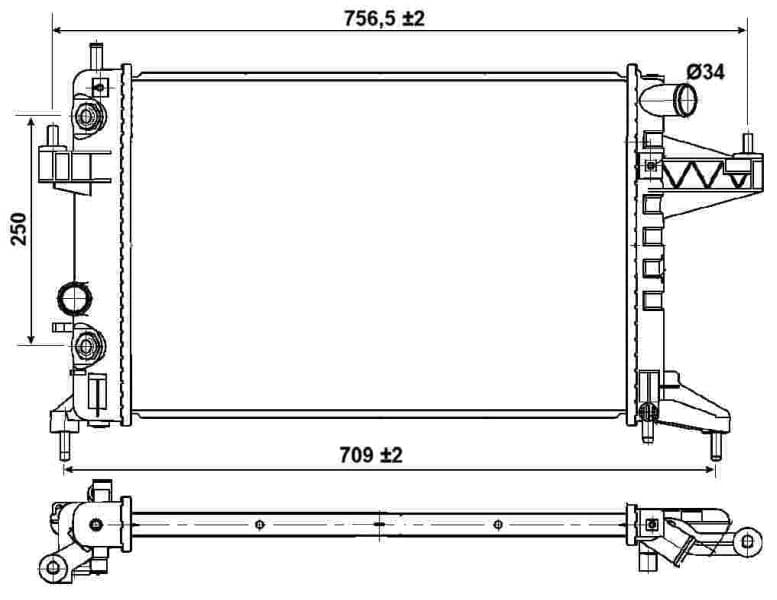 Radiators, Motora dzesēšanas sistēma NRF 53035 1