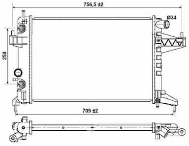 Radiators, Motora dzesēšanas sistēma NRF 53035 1