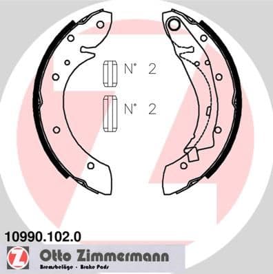 Bremžu loku komplekts ZIMMERMANN 10990.102.0 1