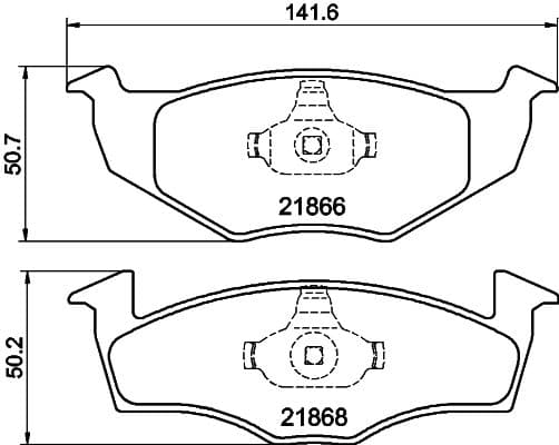 Bremžu uzliku kompl., Disku bremzes HELLA 8DB 355 008-351 1