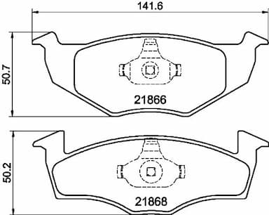 Bremžu uzliku kompl., Disku bremzes HELLA 8DB 355 008-351 1