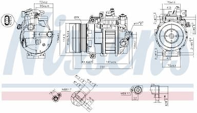 Kompresors, Gaisa kond. sistēma NISSENS 890552 6