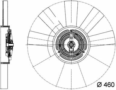 Ventilators, Motora dzesēšanas sistēma MAHLE CFF 443 000P 2