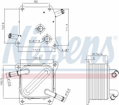 Eļļas radiators, Automātiskā pārnesumkārba NISSENS 91289 5