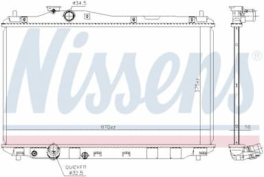 Radiators, Motora dzesēšanas sistēma NISSENS 68093 5